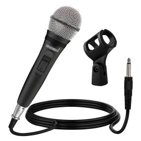 5 CORE Microphone Dynamic Vocal Handheld Mic Cardioid Unidirectional Microfono w On Off Switch + XLR Audio Cable for Singing Karaoke Public Speak