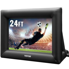 VEVOR Inflatable Movie Screen 24FT(288inch) Inflatable Projector Screen for outside with 360W Air Blower Inflatable Screen Oxford Fabric Material