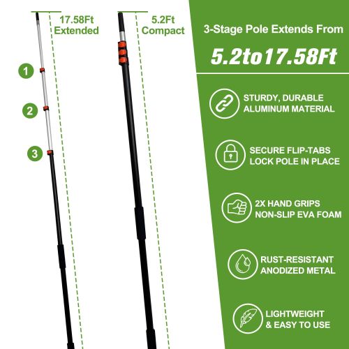 Picker With Telescoping Extension Pole, Reach Aluminium Telescoping Pole, Telescopic Fruit Tree Picker Tool For Picking Orange Mango Avocado Lemo Picker With Telescoping Extension Pole, Reach Aluminium Telescoping Pole, Telescopic Fruit Tree Picker Tool For Picking Orange Mango Avocado Lemo