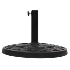Umbrella Seat Semi-circular Resin Black (Color: Black)