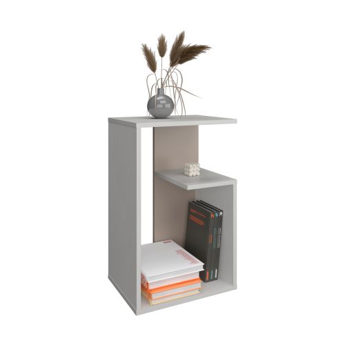 Stebbins Side Table, 2 Shelves