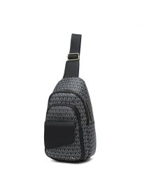 MKF Collection Kace M Logo Printed Vegan Leather Women Sling Bag by Mia k (Material: Vegan Leather, Color: Black)