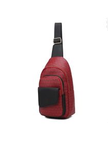 MKF Collection Kace M Logo Printed Vegan Leather Women Sling Bag by Mia k (Material: Vegan Leather, Color: Burgundy)
