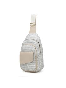 MKF Collection Kace M Logo Printed Vegan Leather Women Sling Bag by Mia k (Material: Vegan Leather, Color: White)