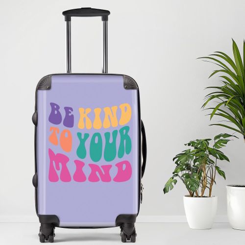 Be Kind To Your Mind Luggage, 20/24/28 Inch Luggage, Carry-On, Custom Luggage, Luggage Set, Suitcase, Travel, Vacation, Cabin Suitcase