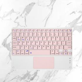 Bluetooth Rechargeable Wireless Touch Hand Rest Keyboard for Mobile Phone Tablet Laptop Wireless Bluetooth Keyboard (Color: Pink)