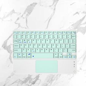 Bluetooth Rechargeable Wireless Touch Hand Rest Keyboard for Mobile Phone Tablet Laptop Wireless Bluetooth Keyboard (Color: greed)