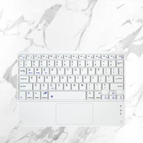 Bluetooth Rechargeable Wireless Touch Hand Rest Keyboard for Mobile Phone Tablet Laptop Wireless Bluetooth Keyboard (Color: White)