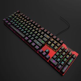 Wired Mechanical KeyboardGaming KeyboardMechanical KeyboardLuminous BacklightPlug and PlayGreen Axis Mechanical Keyboard (Color: Red)